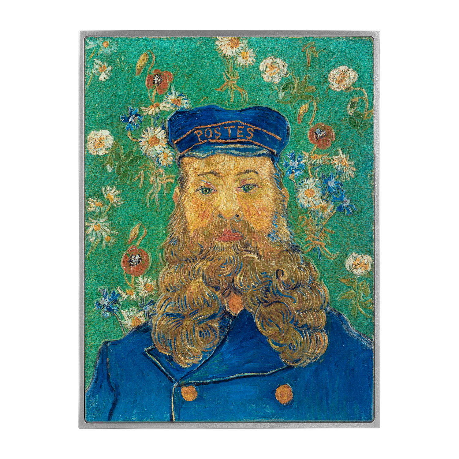 Portrait of Joseph Roulin 1889 by Vincent Van Gogh 2.5 oz Silver Coin – Antiqued Finish