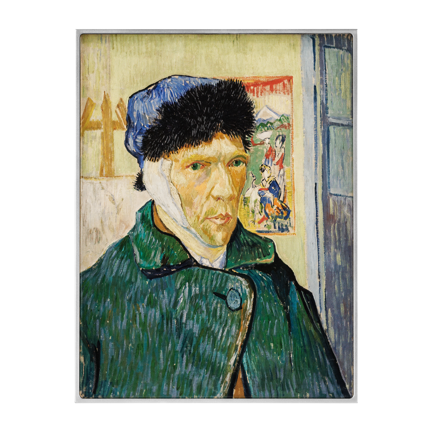 Self Portrait with Bandaged Ear 1889 by Vincent van Gogh 2.5 oz Silver Coin