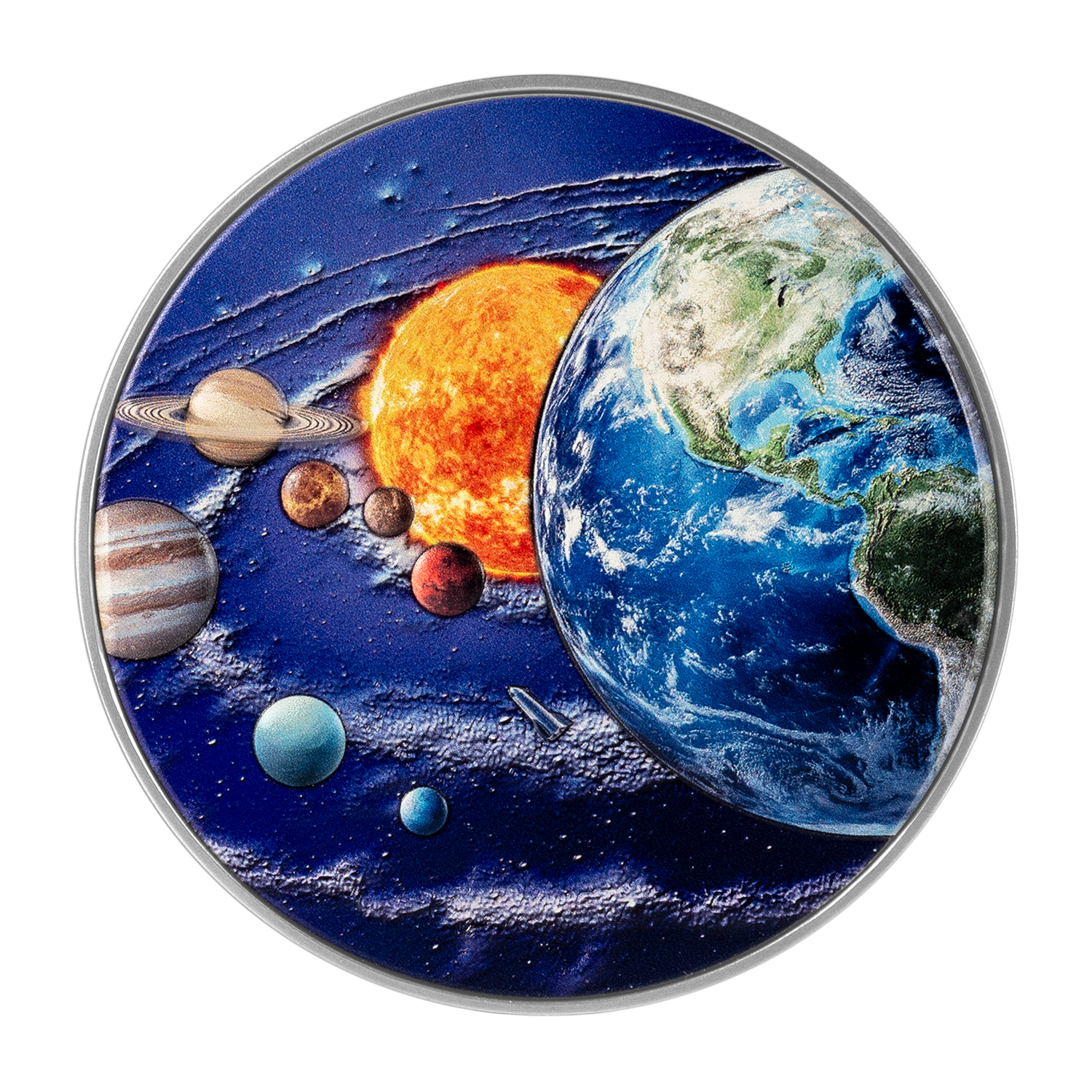 2024 Niue The Solar System 2oz .999 Colorized Silver Coin