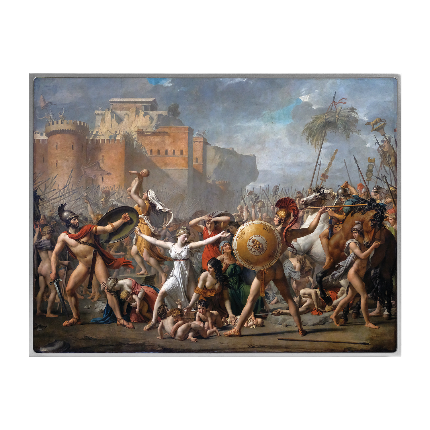 The Intervention of the Sabine Women by Jacques Louis David 2.5 oz Silver Coin