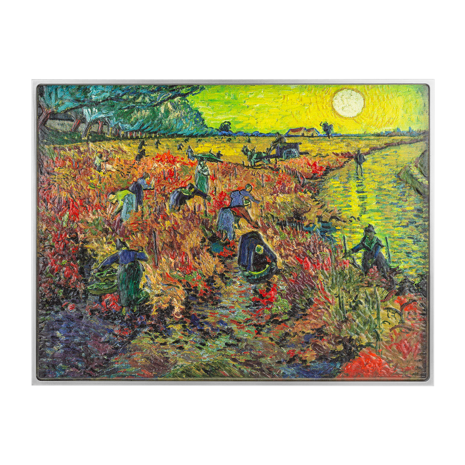 The Red Vineyard 1888 by Vincent Van Gogh 2.5 oz Silver Coin – Antiqued Finish
