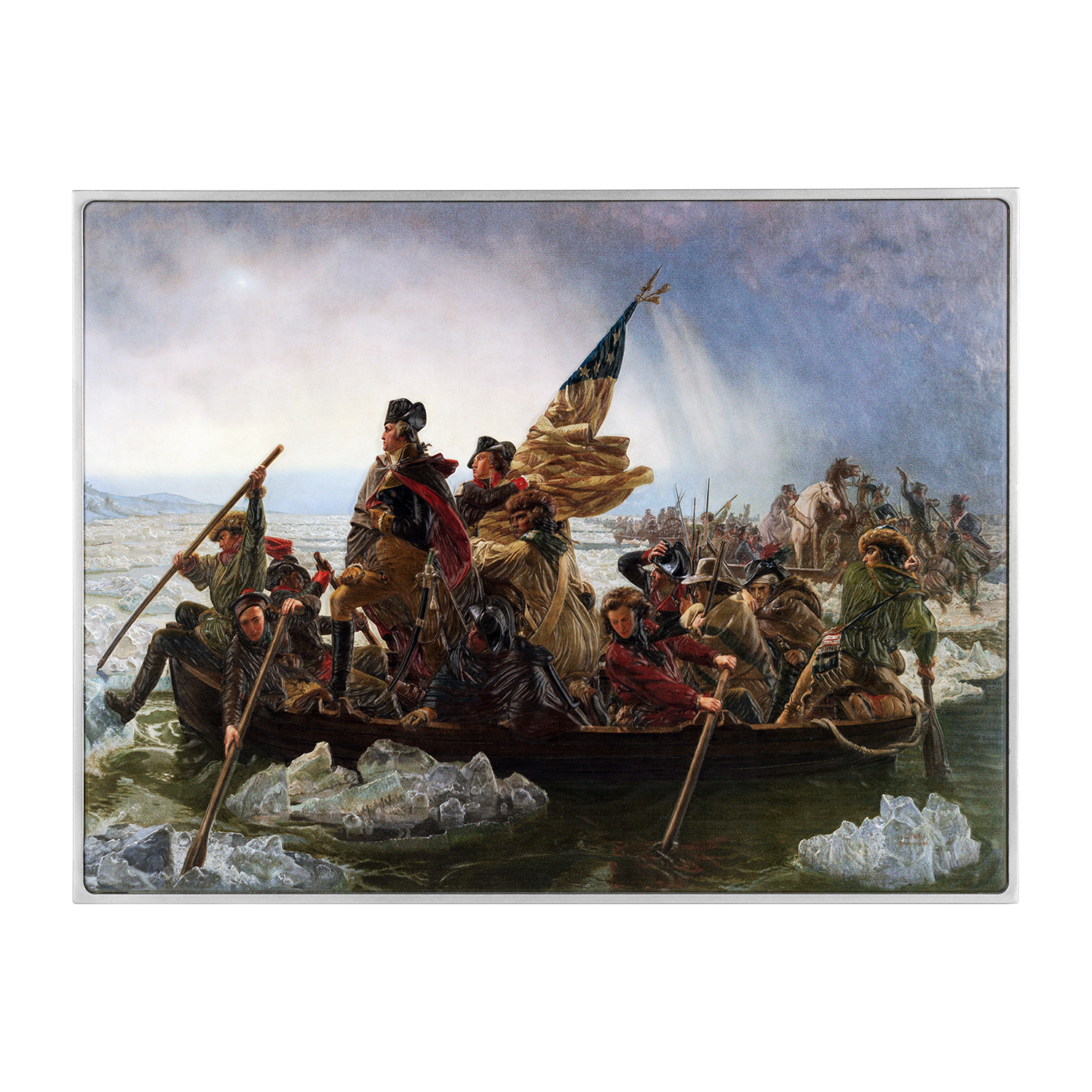 Washington Crossing the Delaware by Emanuel Leutze 2.5 oz Silver Coin