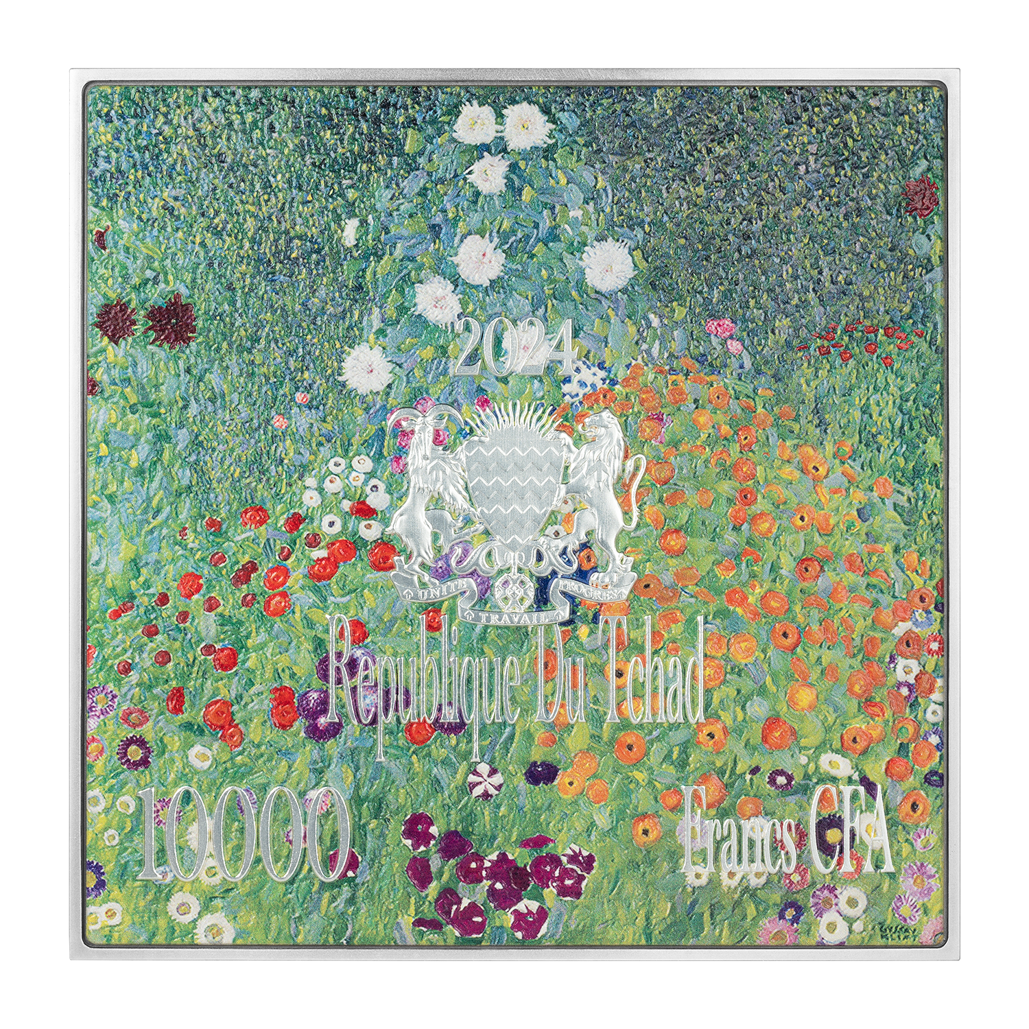 Lady with Fan by Gustav Klimt 1917 2.5 oz Silver Coin – Antiqued Finish