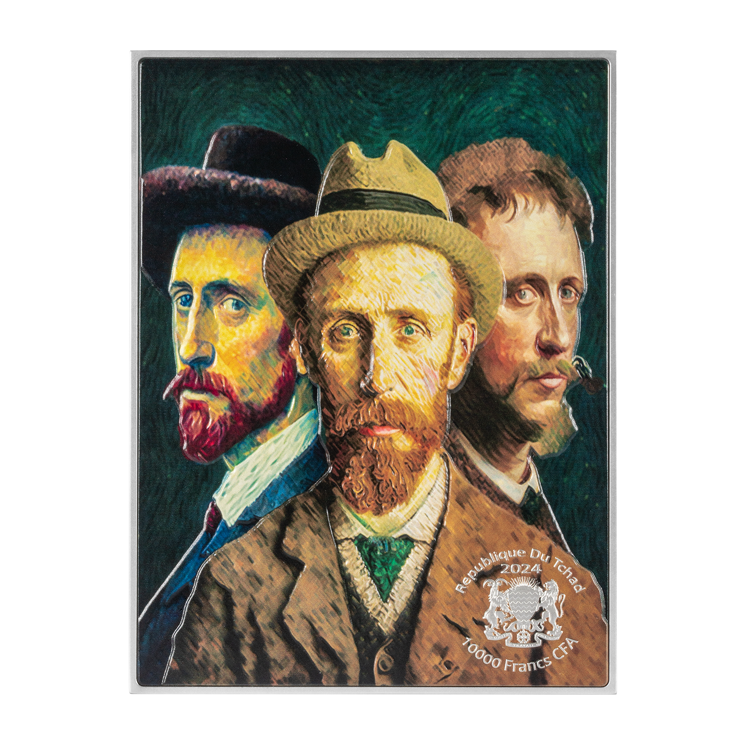 Self Portrait with Bandaged Ear 1889 by Vincent van Gogh 2.5 oz Silver Coin