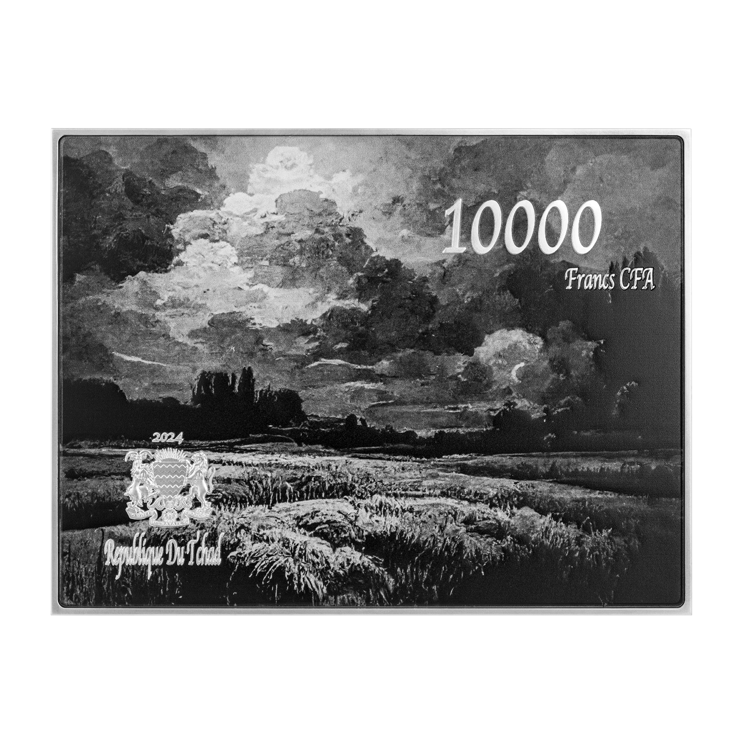 Wheat Field with Cypresses 1889 2.5 oz Silver Coin – Antiqued Finish