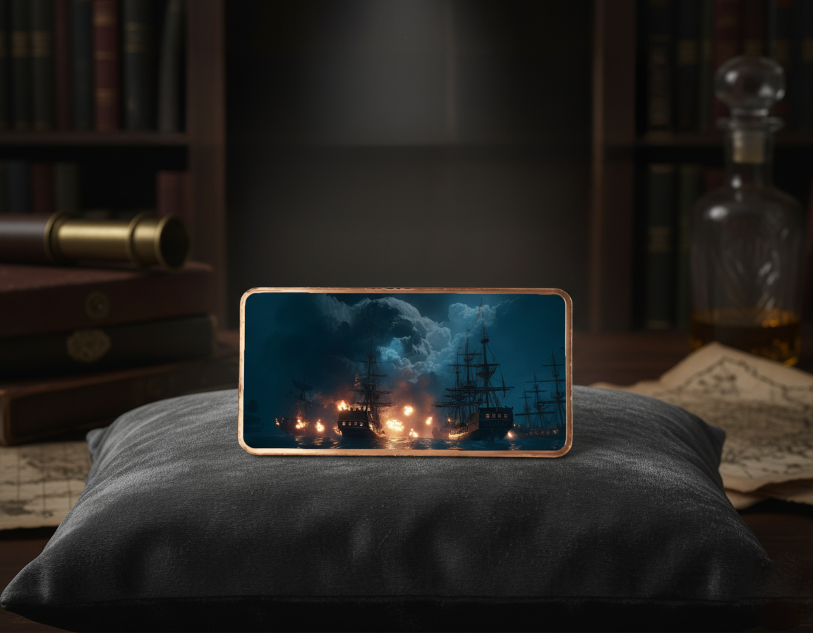 2025 10oz Pirates of the Seas .999 Copper Bar Colorized