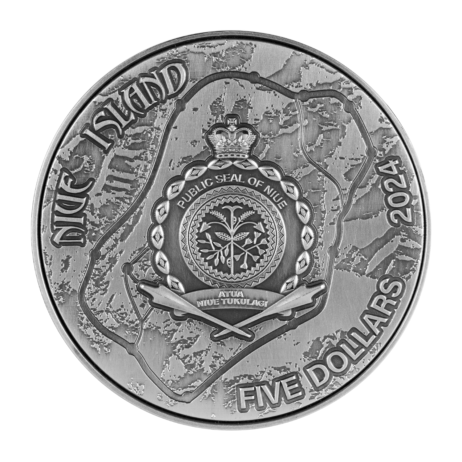 2024 Niue Mt Kailash 2oz .999 Silver Coin Antiqued Finished