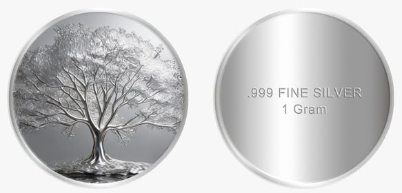 1 g The Tree of Life .999 Silver Round in Card - Captain’s Chest Bullion