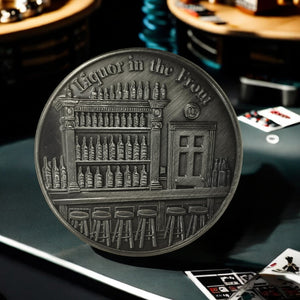 10 - pack Choices Poker Chip .999 Copper 1oz ADVP Antique Silver Plating - Captain’s Chest Bullion