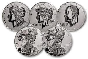 150 Years of Dollars 1922–2025 "Peace Dollar" 2oz .999 Silver - 320grams Brass Coin - Captain’s Chest Bullion
