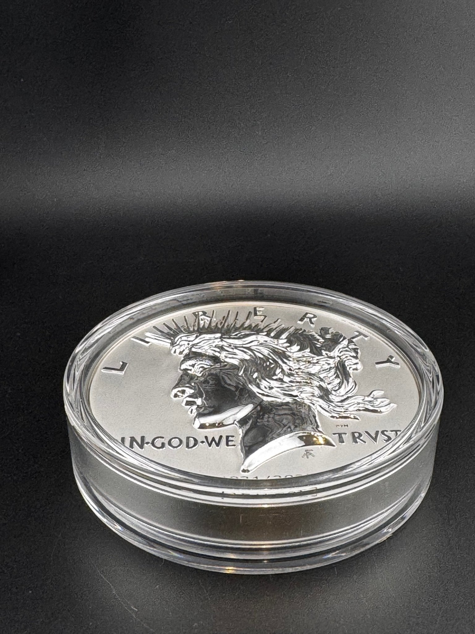 150 Years of Dollars 1922–2025 "Peace Dollar" 2oz .999 Silver - 320grams Brass Coin - Captain’s Chest Bullion