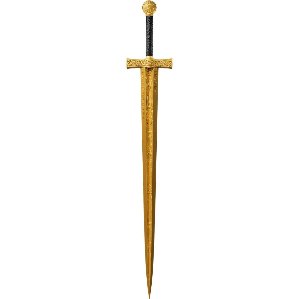 2025 Gold Gild Cameroon Legend of the Sword Excalibur 2 oz Silver Shaped Coin in Case