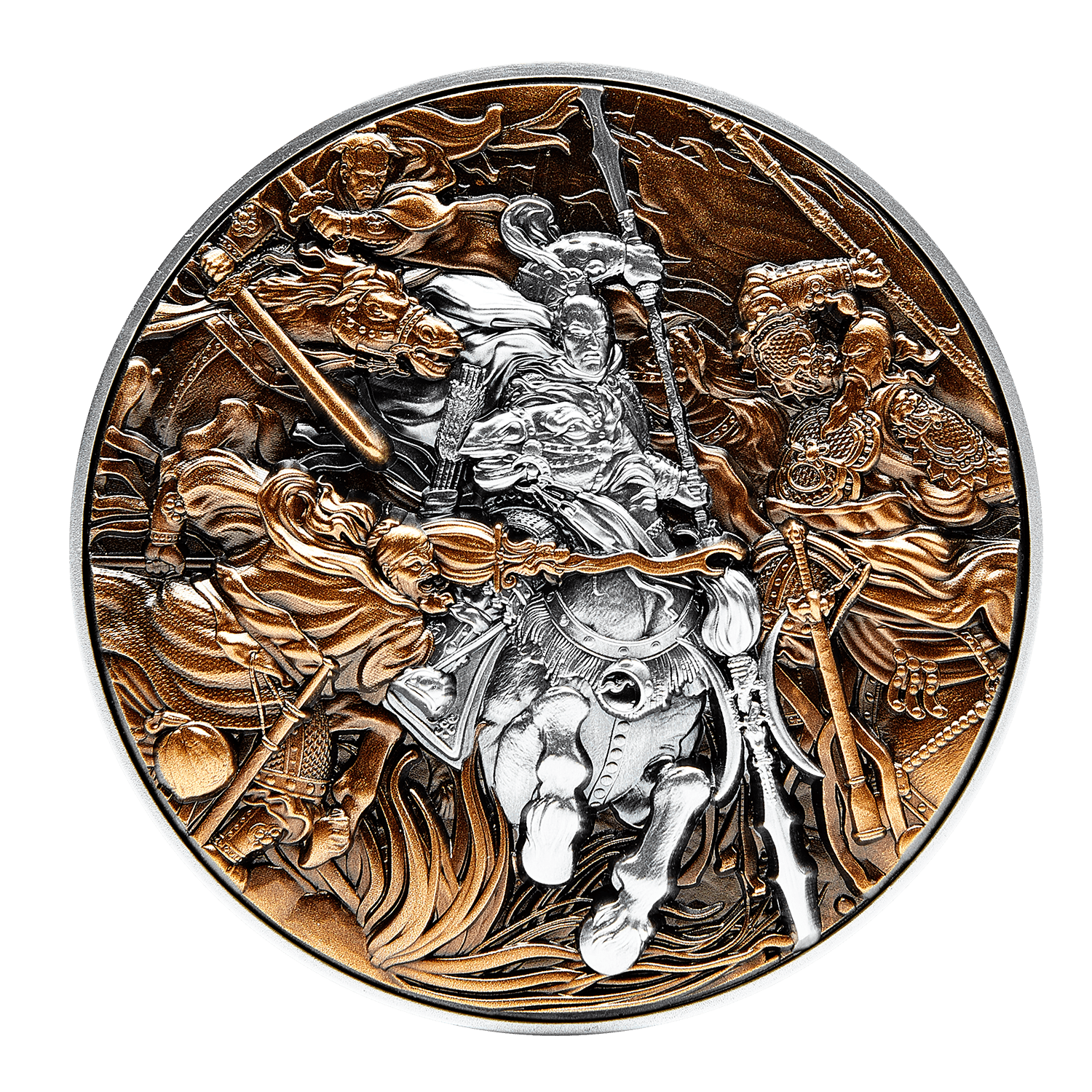 2021 Tchad The Three Kingdom Series – Lu Bu 2 oz Silver Coin