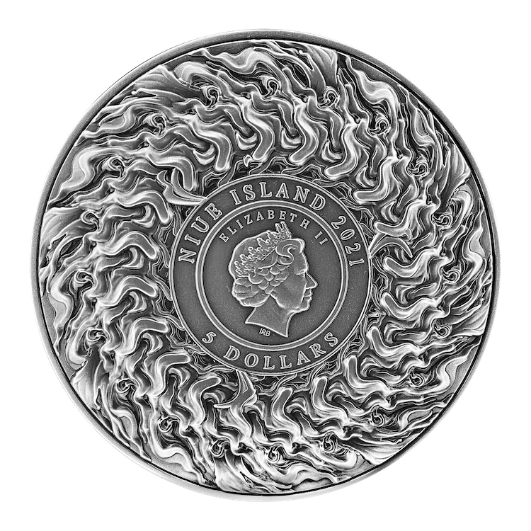 2021 Niue NE ZHA KILLS THE DRAGON KING’S SON 2 oz silver Coin