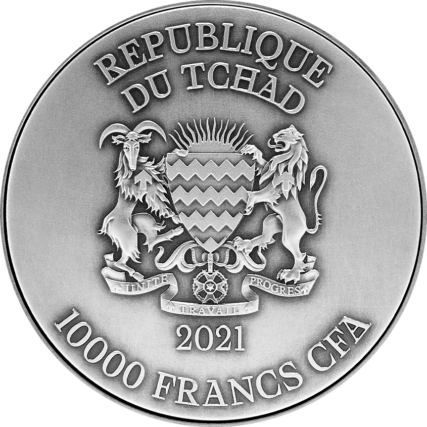 2021 Tchad The Dragon King of the Four Seas Series – Ao Shun/ Black Dragon 2 oz Silver Coin - Captain’s Chest Bullion