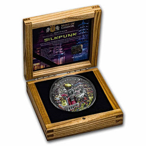 2022 Niue 2 oz Antique Silver The Punk Universe: Silkpunk Captain’s Chest Bullion