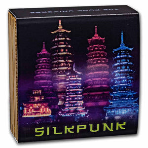 2022 Niue 2 oz Antique Silver The Punk Universe: Silkpunk Captain’s Chest Bullion