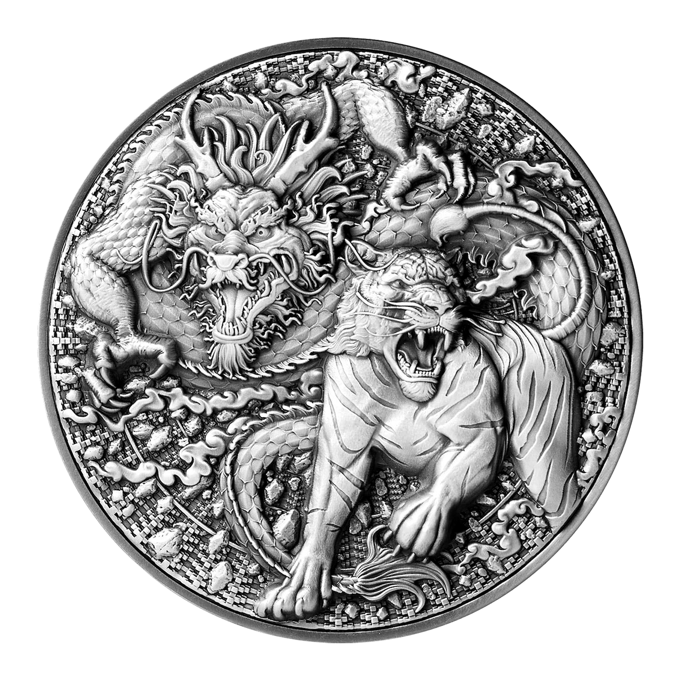 2022 Tokelau Chinese Dragon & Tiger 2 oz Silver Coin - Captain’s Chest Bullion