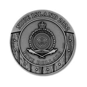 2022 Niue Woman Warriors Boudica 2oz Silver Antiqued Coin