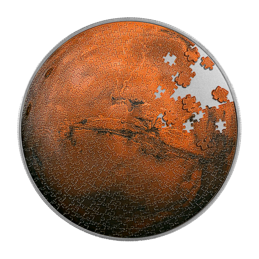 2023 Tchad Mars Puzzle 1 oz Silver Coin