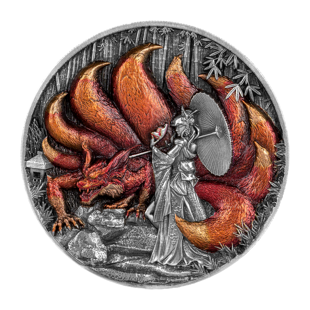 2023 Tchad The Nine Tailed Fox 1 oz 999 Fine Silver Coin