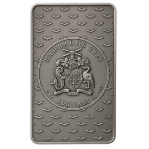2023 Barbados 3 oz Silver THE BATMAN Defending Gotham Varnish Bar - Captain’s Chest Bullion