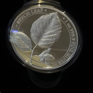 2023 Germania Beech Leaf 1 oz Proof Coin with COA Mintage of 500 - Captain’s Chest Bullion