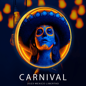 2023 Mexico Libertad Dia De Los Muertos "Carnival" 1oz Colorized .999 Silver Coin - Captain’s Chest Bullion