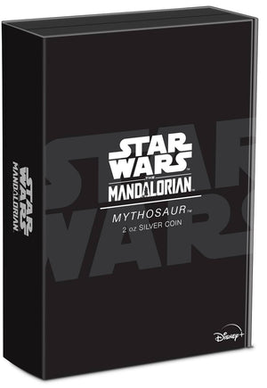 2023 Niue Star Wars Mandalorian Mythosaur 2oz Silver Antiqued Coin - Captain’s Chest Bullion