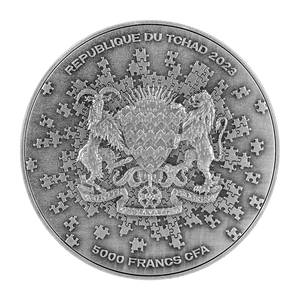 2023 Tchad Mars Puzzle 1 oz Silver Coin - Captain’s Chest Bullion