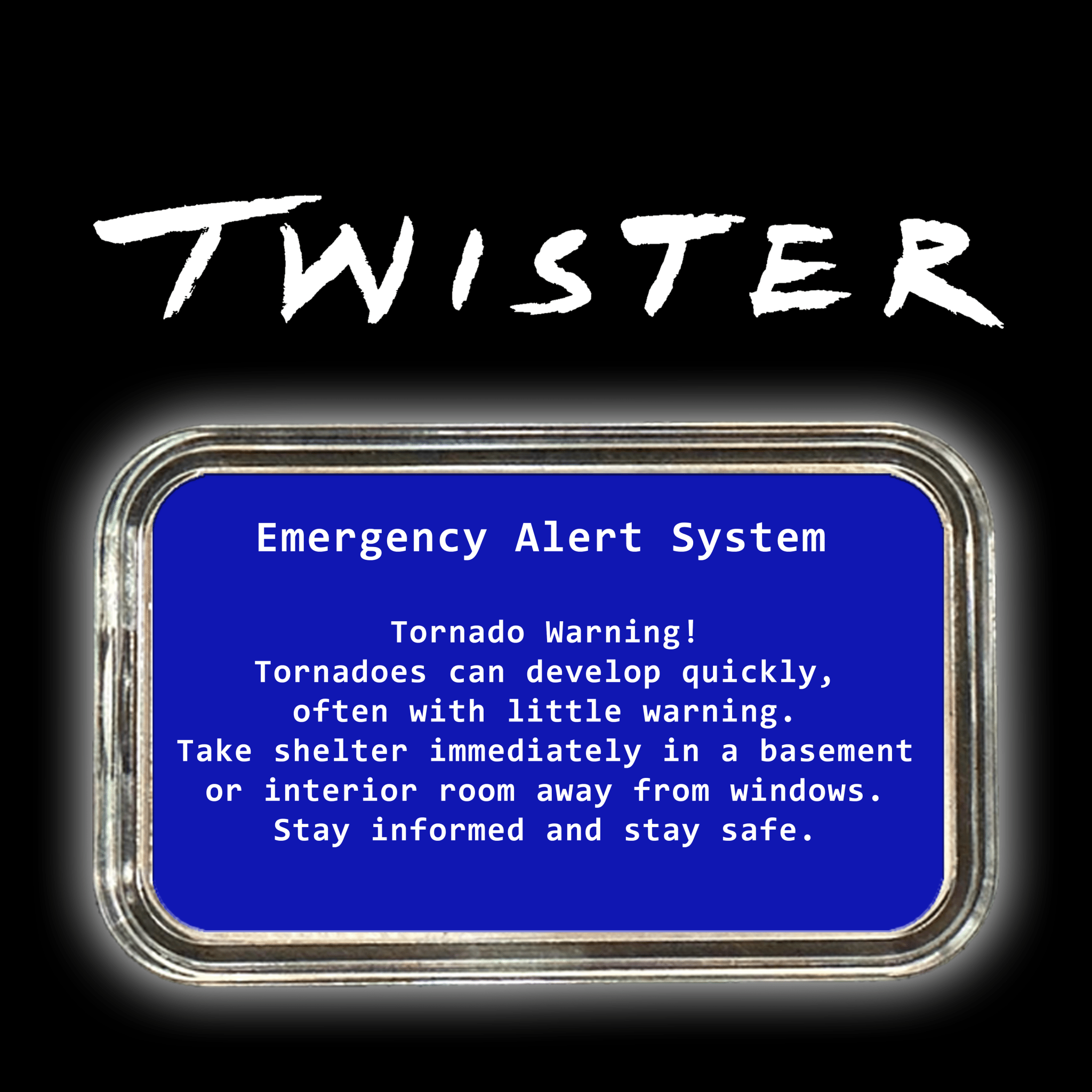 2024 1oz .999 Silver Art Bar Color Twister Tornado Bar Safety Bar - Captain’s Chest Bullion