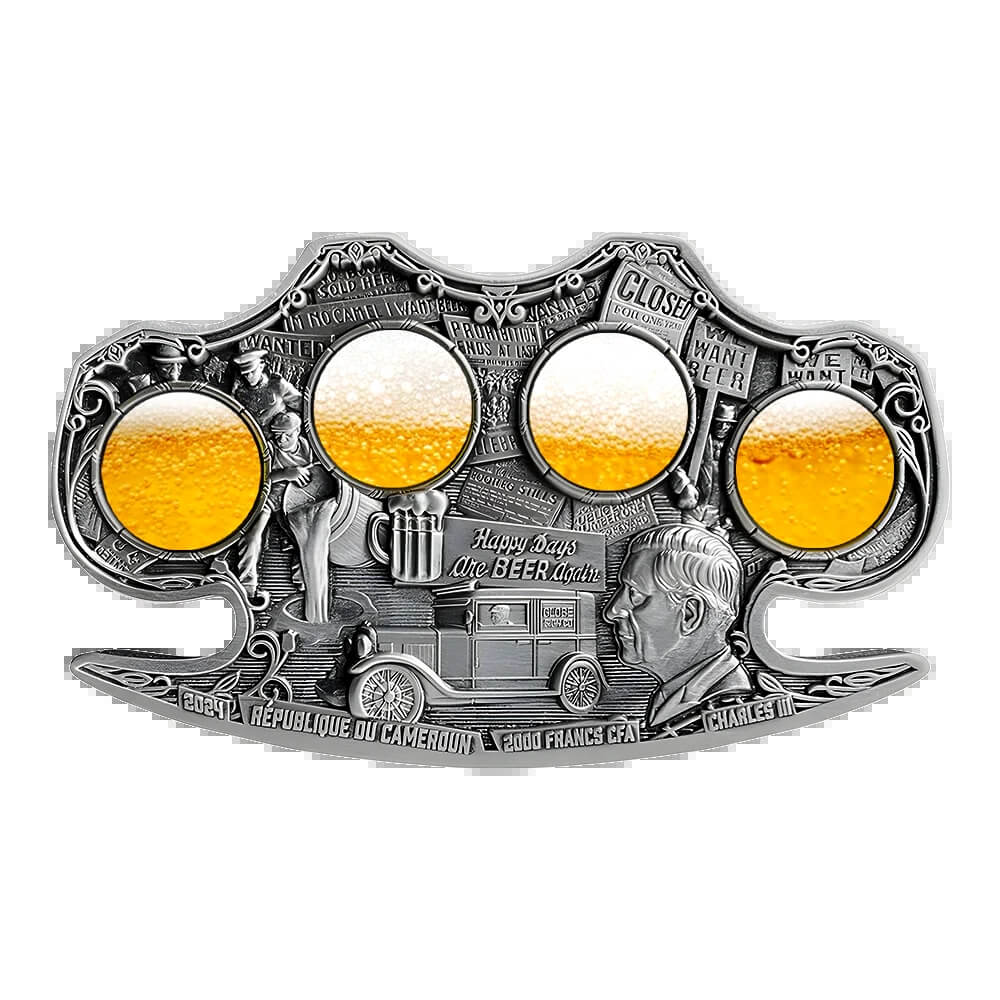 2024 Cameroon Kiss of Death 2 oz Silver Antiqued Colorized Coin