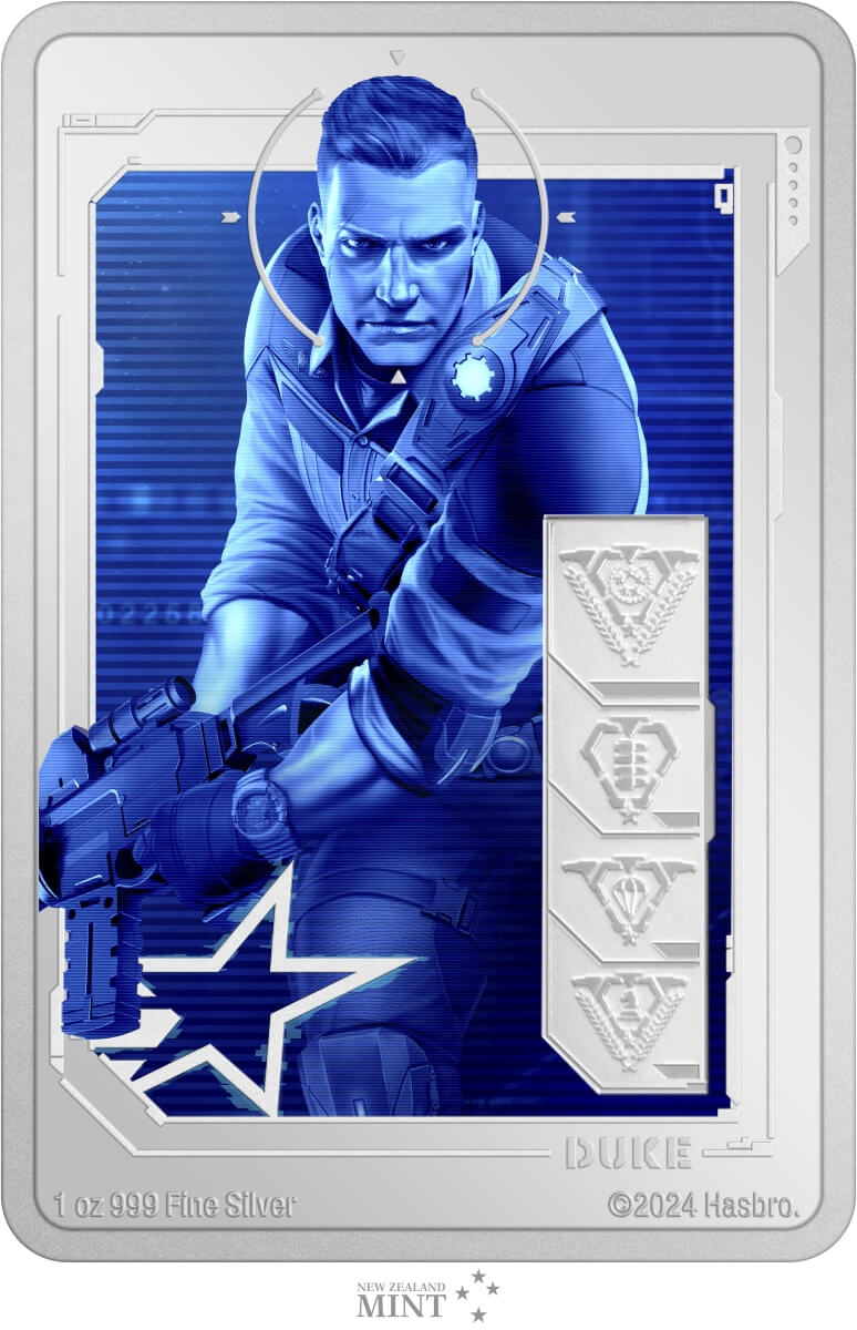 2024 Niue Hasbro G.I. Joe Duke 1oz Silver Colorized Proof Coin