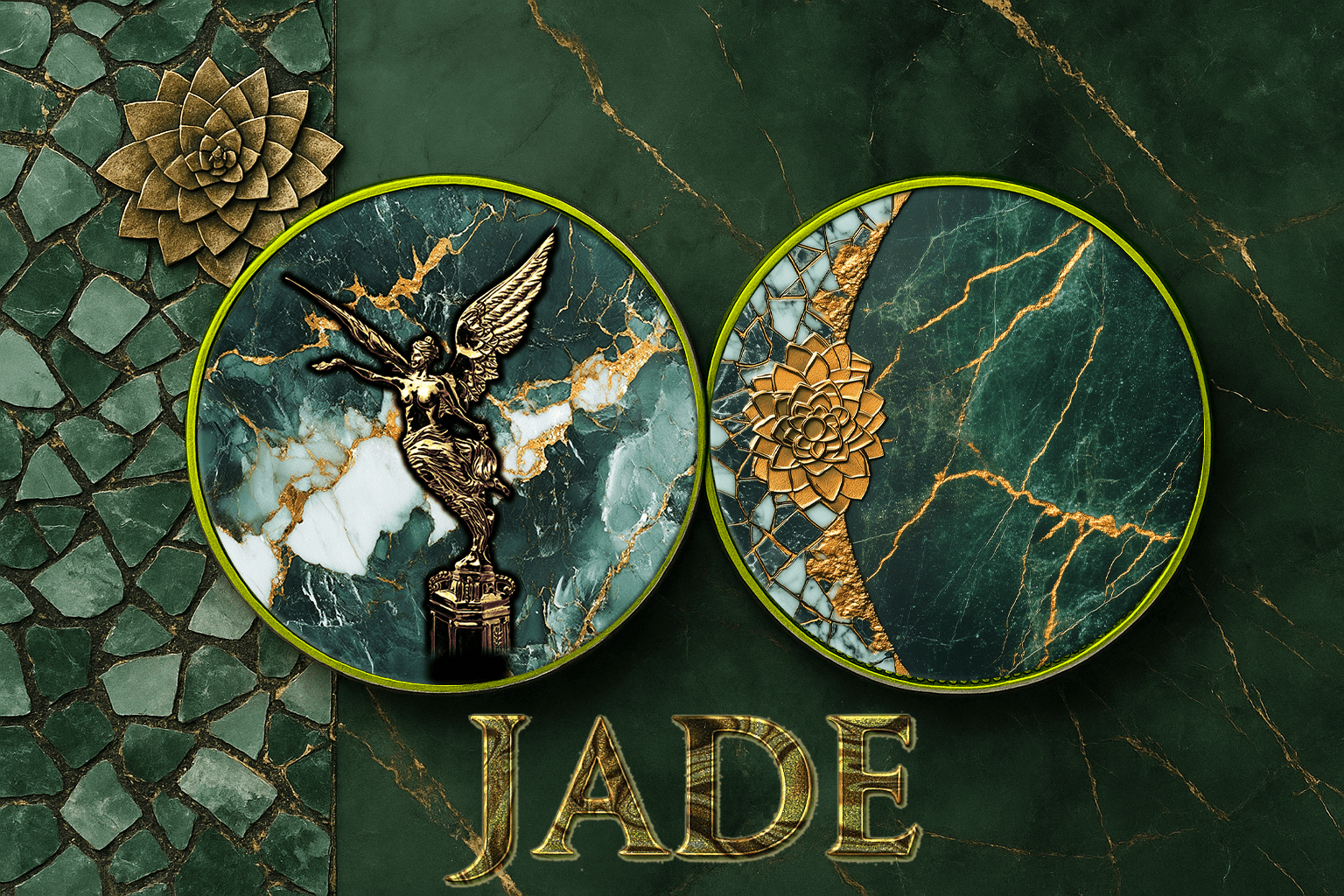 2024 Gilded Mexico Libertad Colorized Jade Stone 1oz .999 Silver Coin - Captain’s Chest Bullion