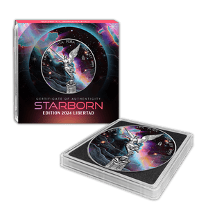 2024 Mexico Libertad Cosmos 1oz .999 Silver Coin Colorized - Captain’s Chest Bullion