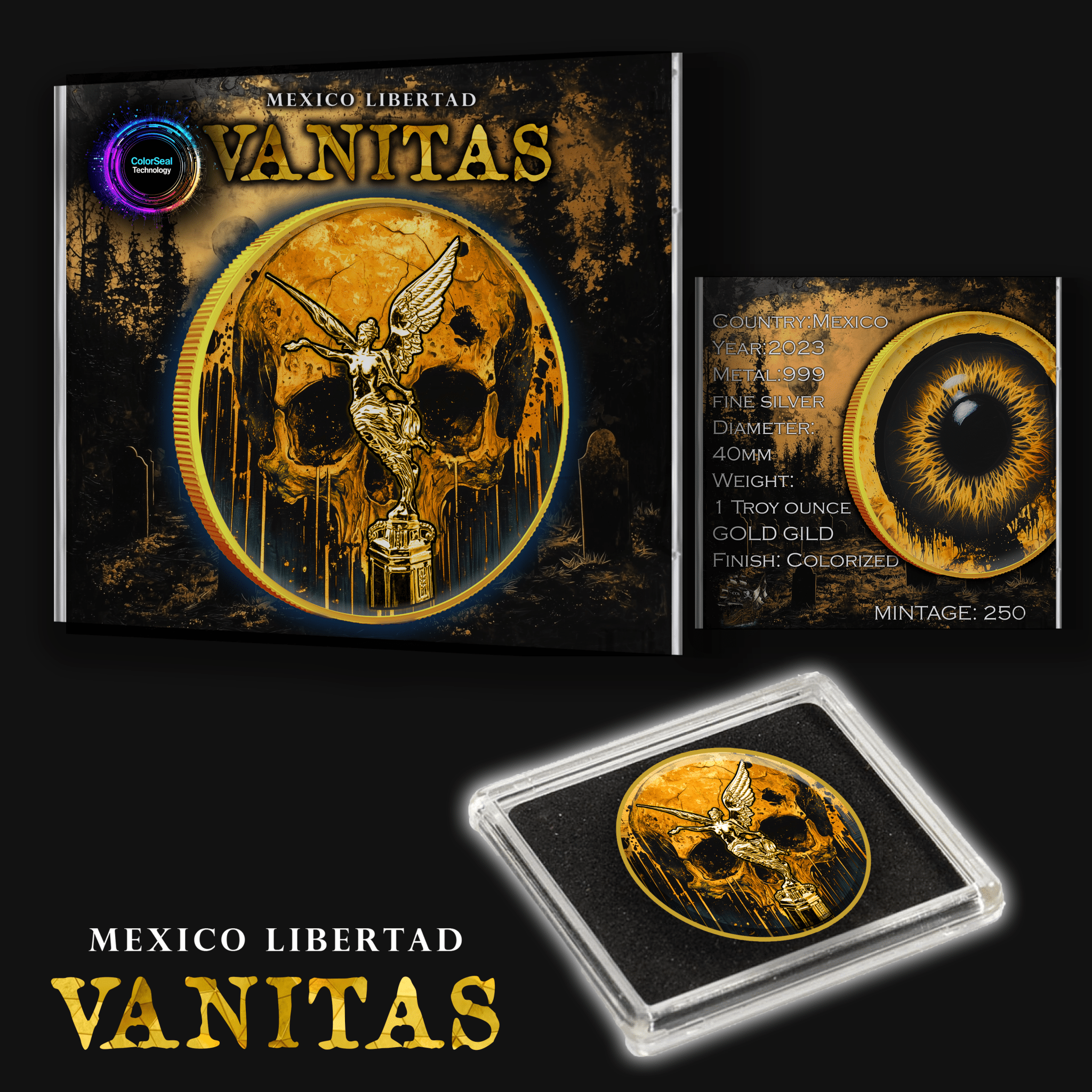 2024 Mexico Libertad Vanitas 1oz .999 Silver Coin - Captain’s Chest Bullion