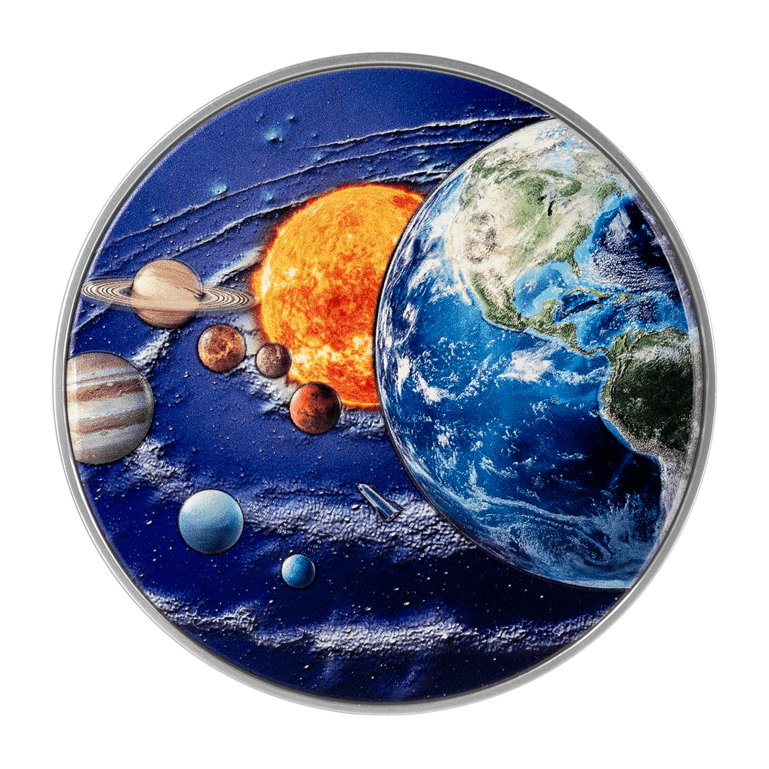 2024 Niue The Solar System 2oz .999 Colorized Silver Coin - Captain’s Chest Bullion