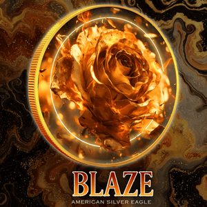 2024 Silver Eagle 1oz .999 Silver Coin Colorized Blaze Edition - Captain’s Chest Bullion