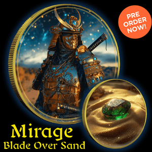 2024 Silver Eagle Blade Over Sand Samurai 1oz .999 Silver Coin - Captain’s Chest Bullion