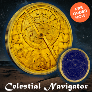2024 Silver Eagle Celestial Navigator Gold Gilded Colorized 1oz .999 Silver Coin - Captain’s Chest Bullion