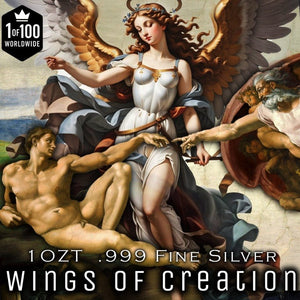 2024 Silver Eagle Colorized Wings of Creation 1oz .999 Silver - Captain’s Chest Bullion