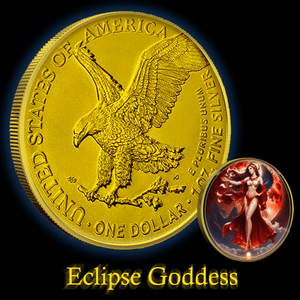 2024 Silver Eagle Eclipse Goddess 1oz .999 Silver Coin Colorized - Captain’s Chest Bullion