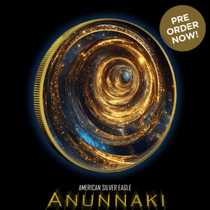 2024 Silver Eagle "The Anunnaki" 1oz .999 Silver Coin Colorized Gold Gilded - Captain’s Chest Bullion