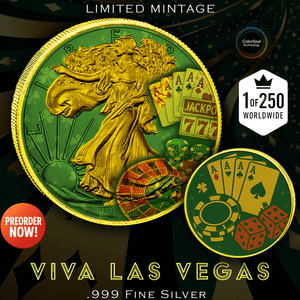 2024 Silver Eagle Viva Las Vegas 1oz .999 Silver Coin - Captain’s Chest Bullion