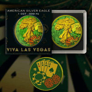 2024 Silver Eagle Viva Las Vegas 1oz .999 Silver Coin - Captain’s Chest Bullion