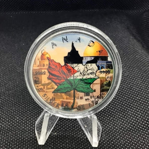 2024 Canadian Maple Coin 9999 Argent Pur Palestine for Peace 1oz Color