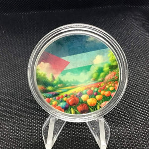 2024 Canadian Maple Coin 9999 Argent Pur Palestine for Peace 1oz Color