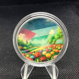 2024 Canadian Maple Coin 9999 Argent Pur Palestine for Peace 1oz Color