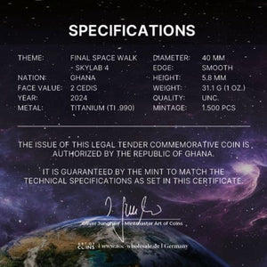2024 Ghana Final Space Walk 1 oz Titanium Coin