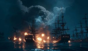 2025 10oz Pirates of the Seas .999 Copper Bar Colorized - Captain’s Chest Bullion